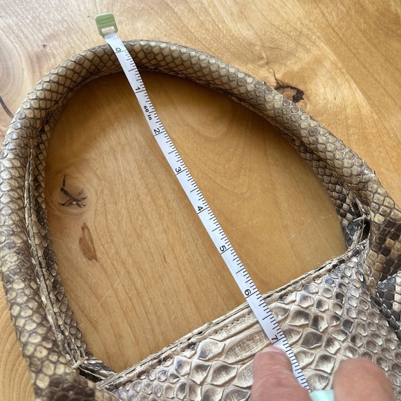 ALEXANDRA KNIGHT GENUINE PYTHON BAG XL DESIGNER EXOTIC COLLECTABLE TEXTURED LUXE - Picture 6 of 12